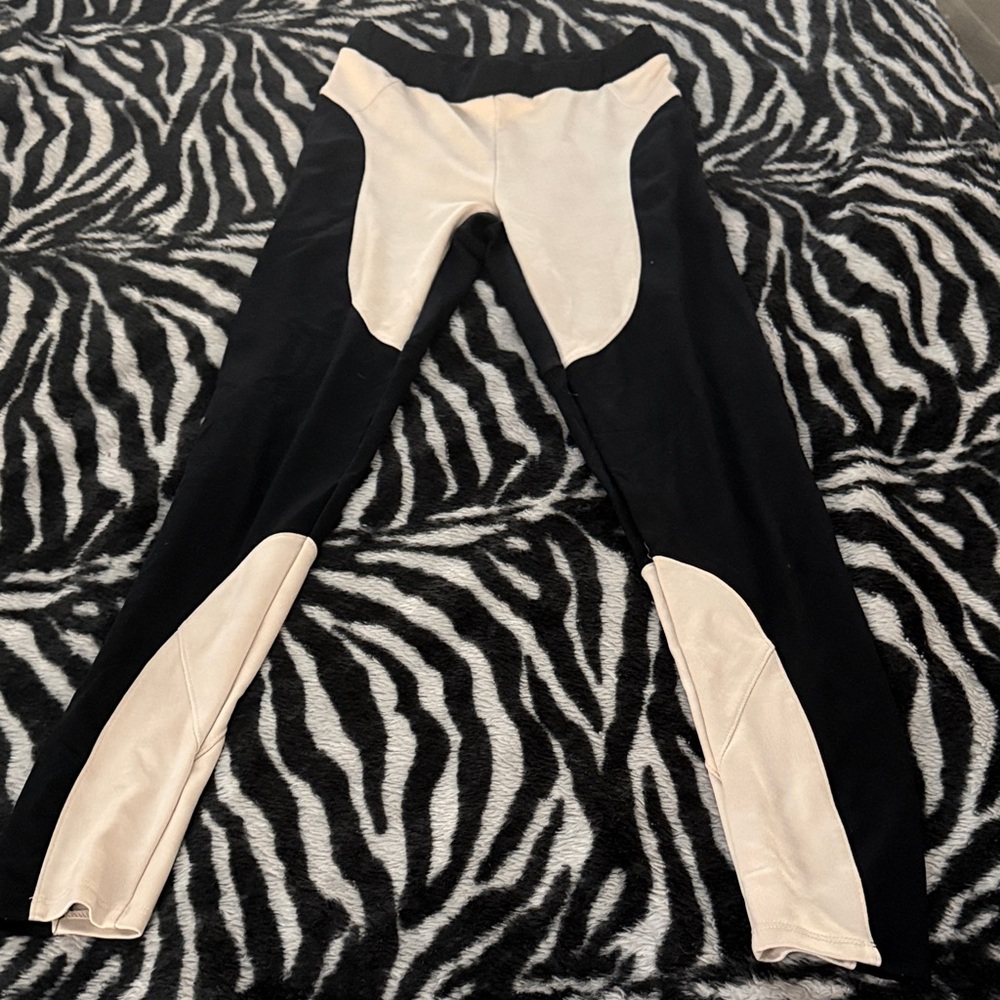 Black and Cream Leggings